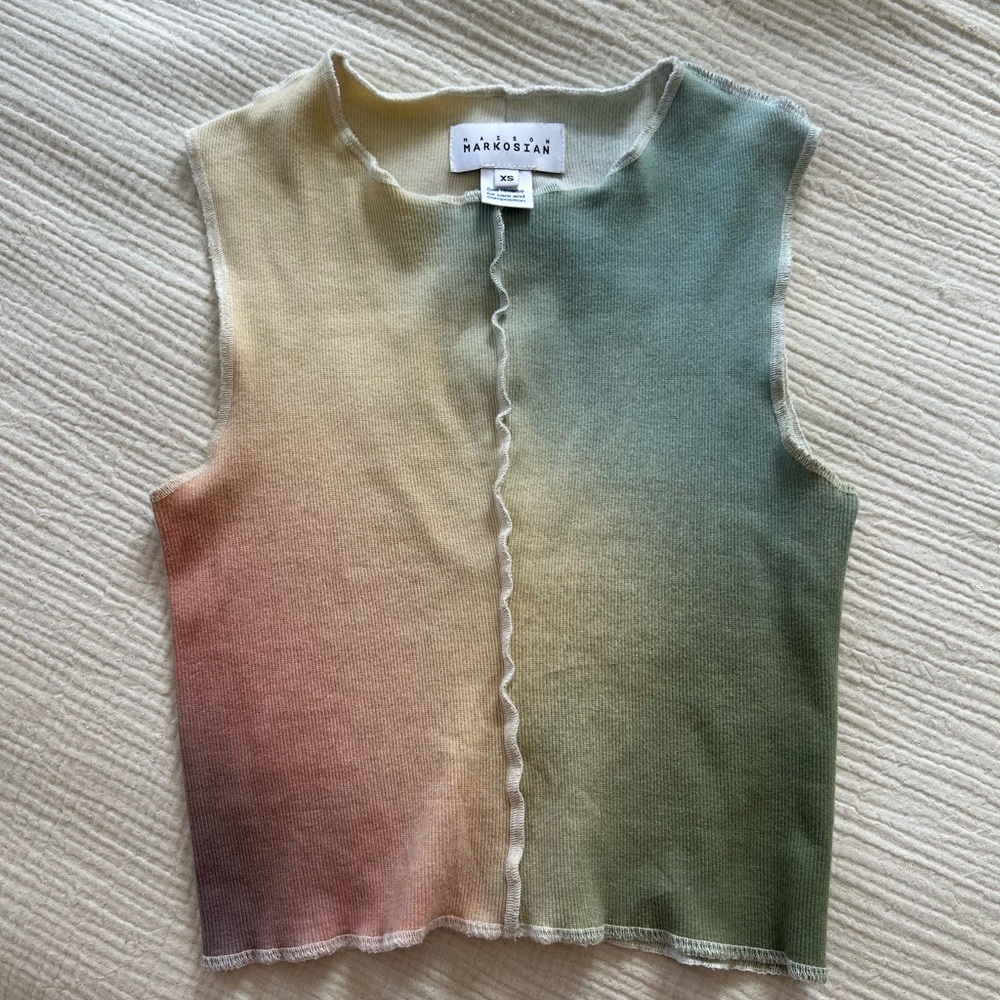 Multicolor 100% cotton Tank Top